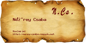 Nérey Csaba névjegykártya