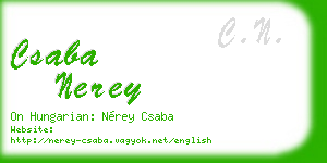 csaba nerey business card